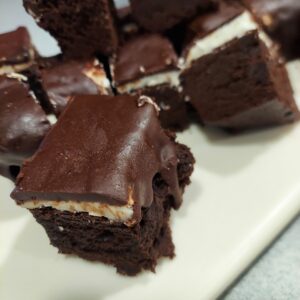 Mint Creme Ganache Brownies